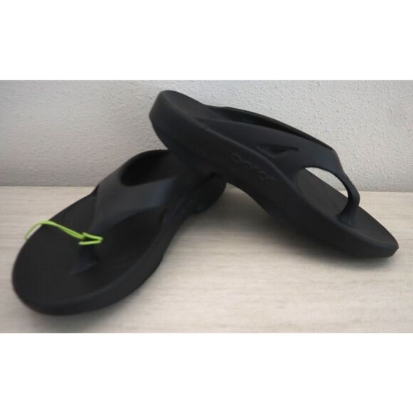 OOFOS 1000 Unisex Men's Sz 6 Women's Sz 8 Black OOriginal Flip Flop Sandals - Picture 9 of 14